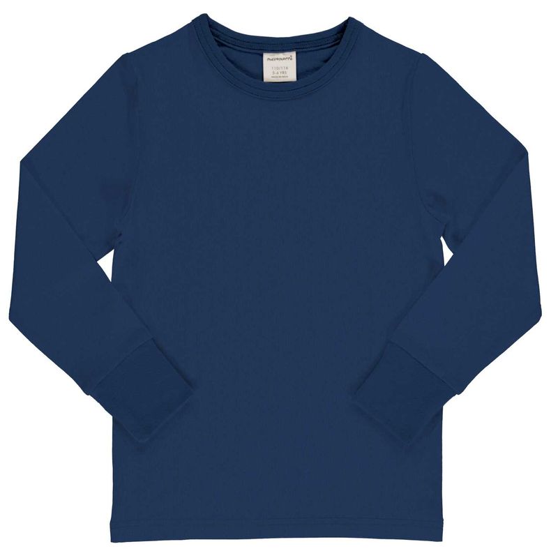 Maxomorra Top LS Solid Navy