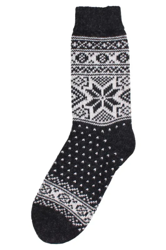 Danefae Warm Wool Socks Anthracite/White