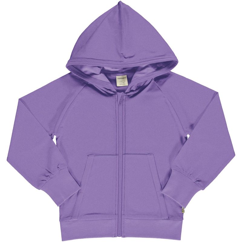 Maxomorra Hoodie Zipper Sweat Solid Purple