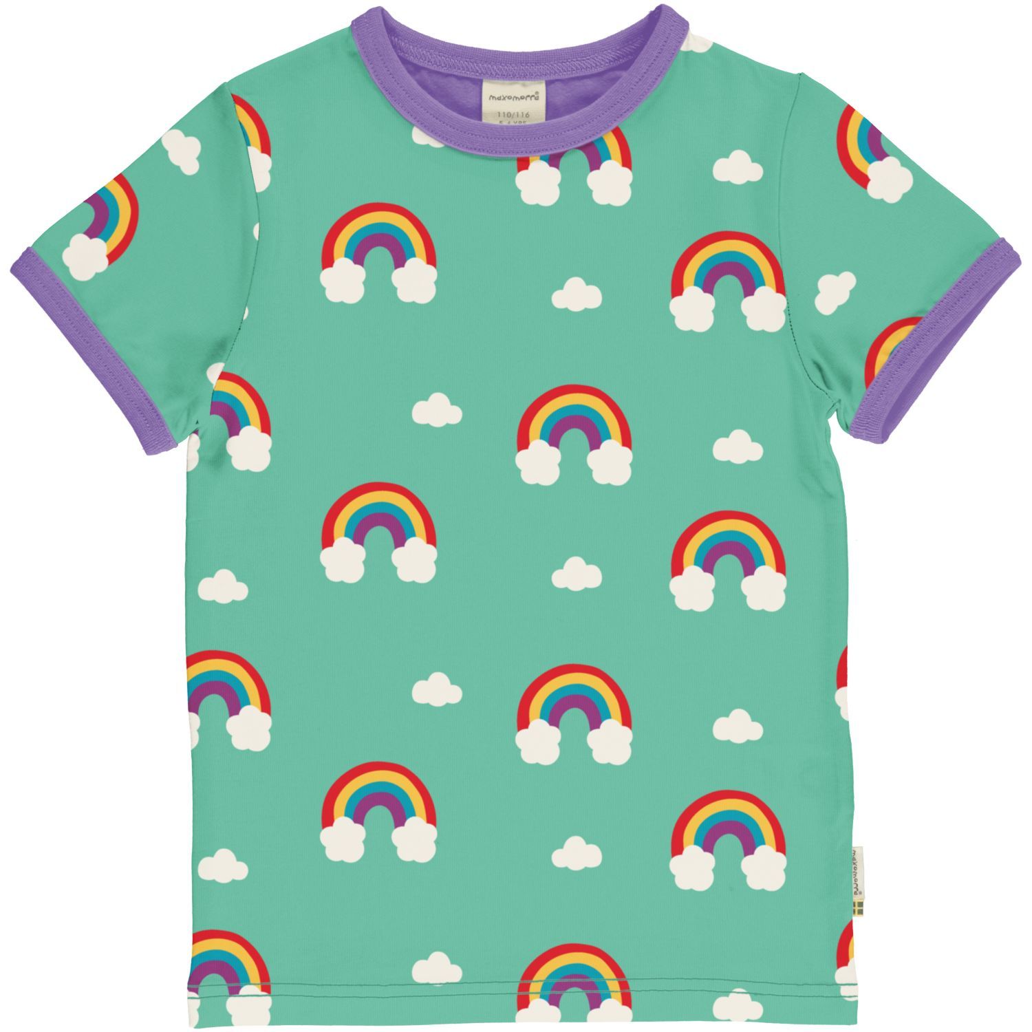 Maxomorra Top SS Rainbow Green