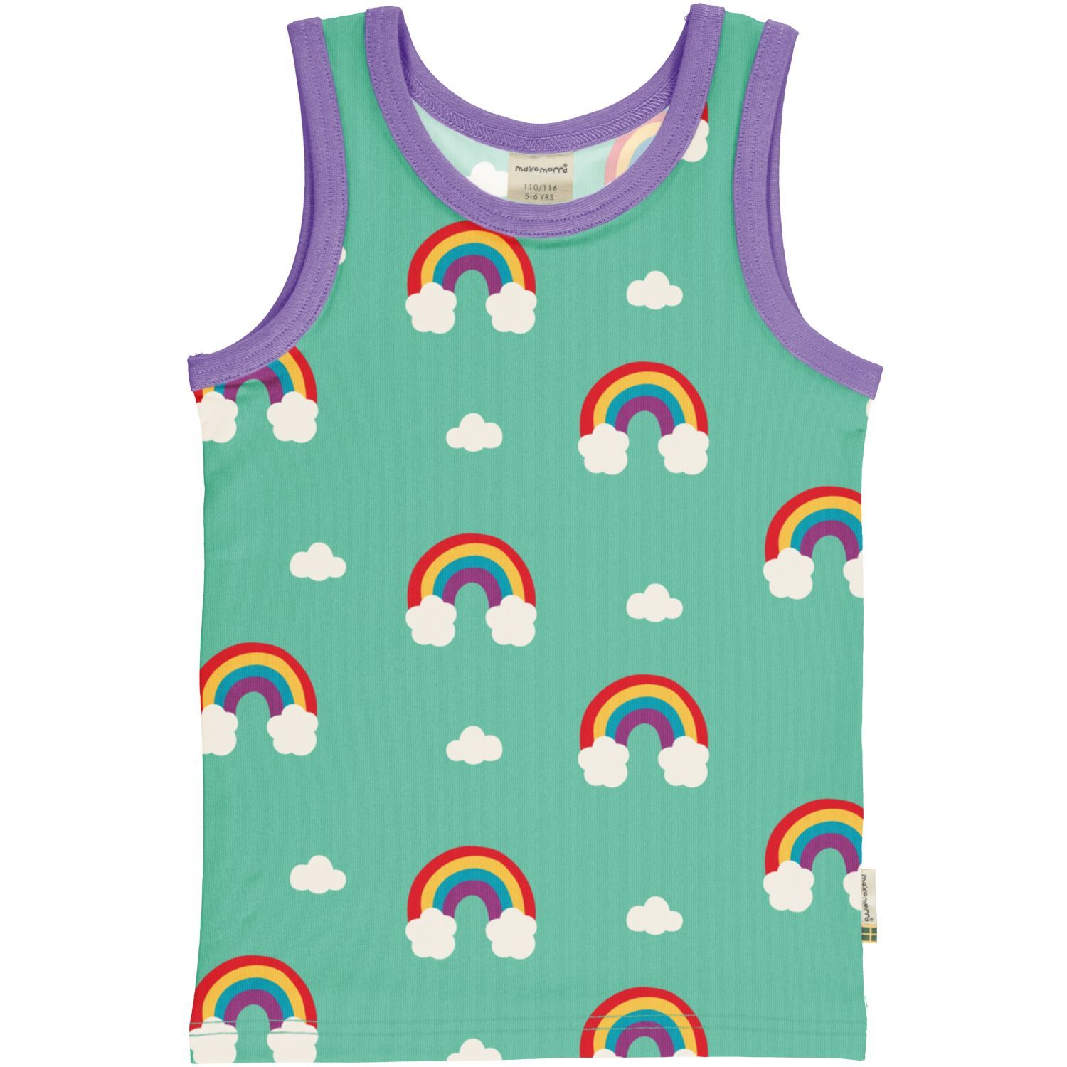 Maxomorra Tanktop Rainbow Green