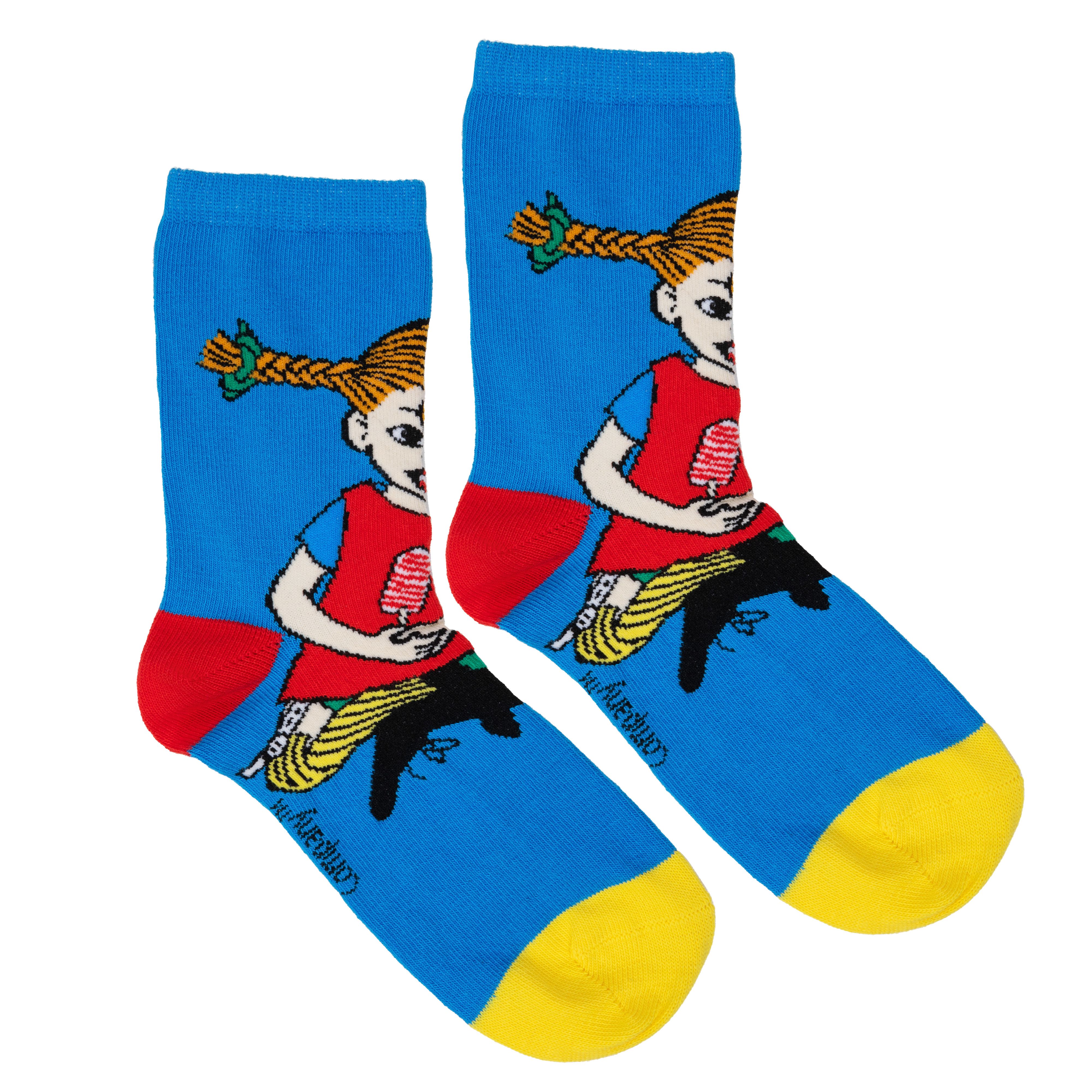 Pippi Longstocking by Martinex Socks 2-Pack Blue/Red