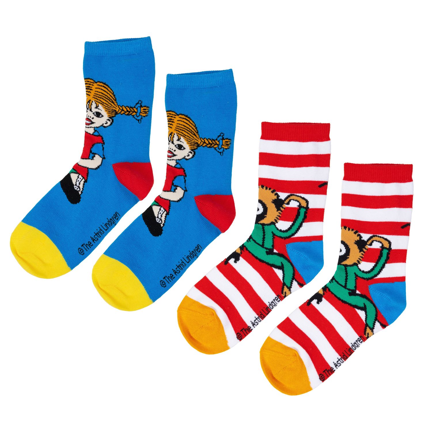 Pippi Longstocking by Martinex Socks 2-Pack Blue/Red