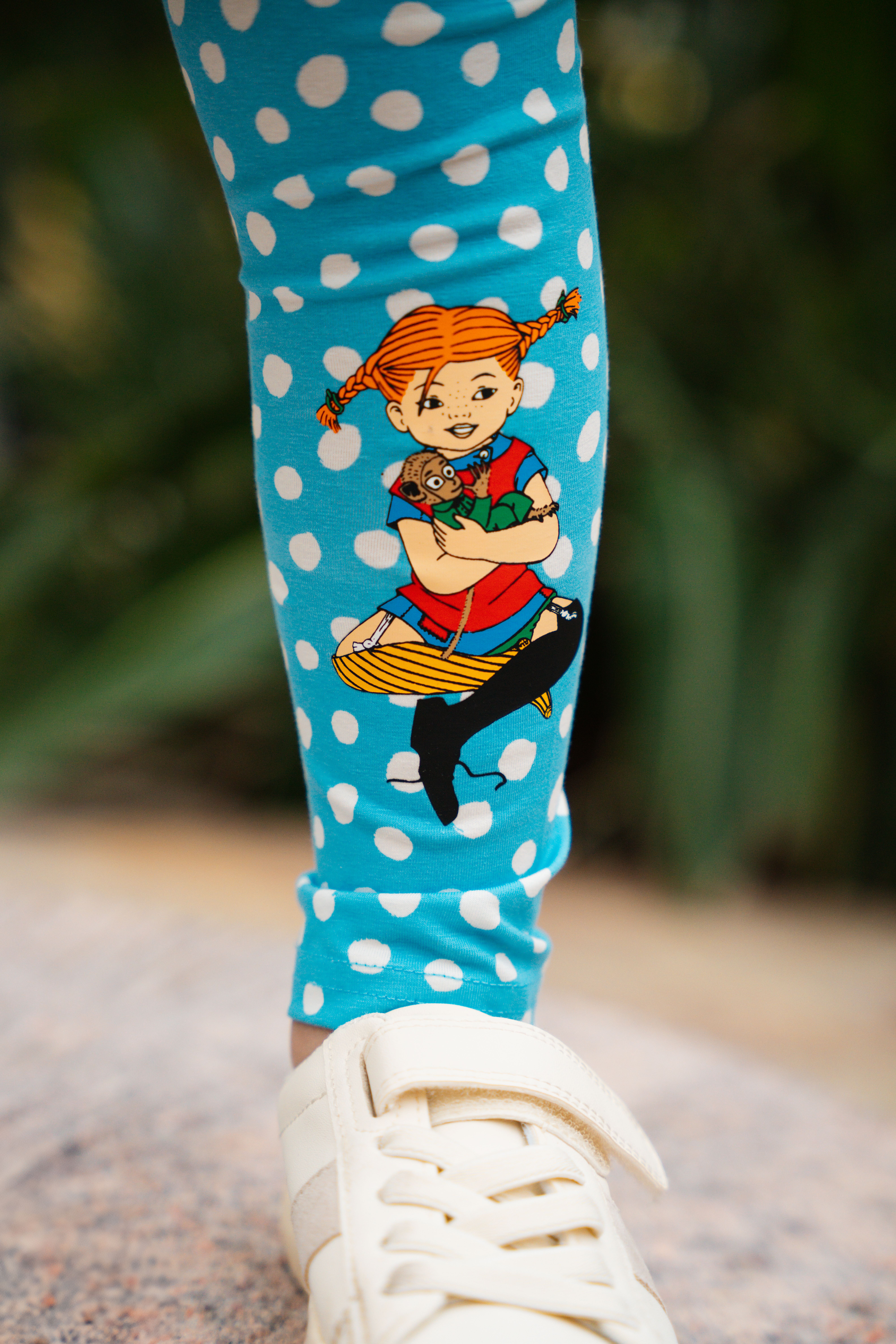 Pippi Longstocking by Martinex Leggings Blau gepunktet