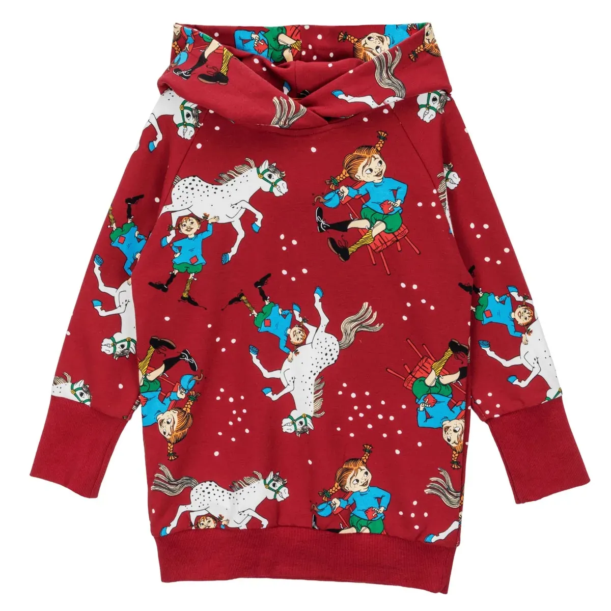 Pippi Longstocking by Martinex Hoodie Dark Red Pippi