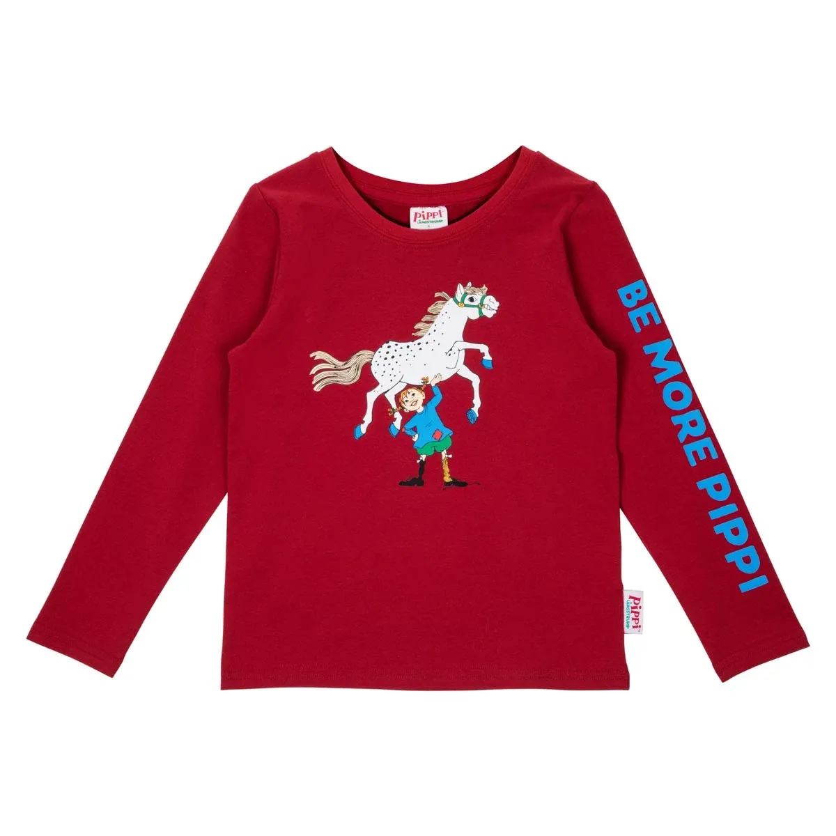 Pippi Longstocking by Martinex Langarmshirt Pippi Dark Red