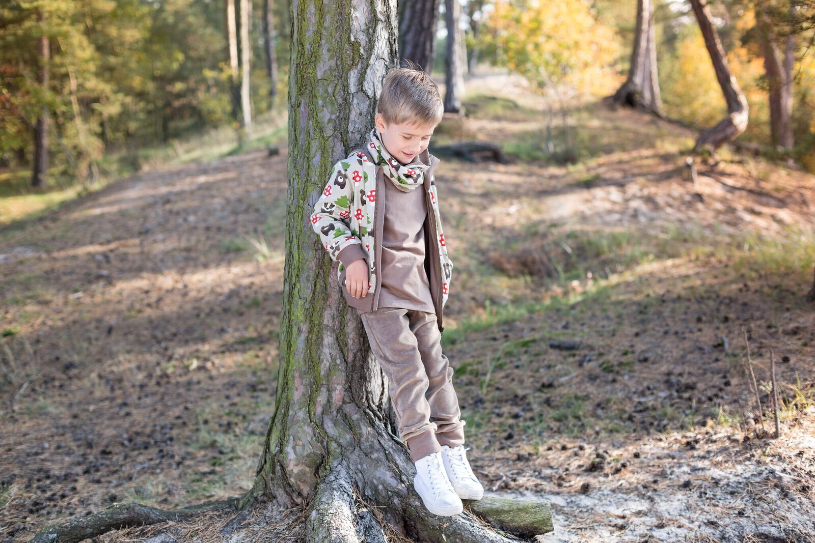 Maxomorra Cardigan Hood Forest *SALE*