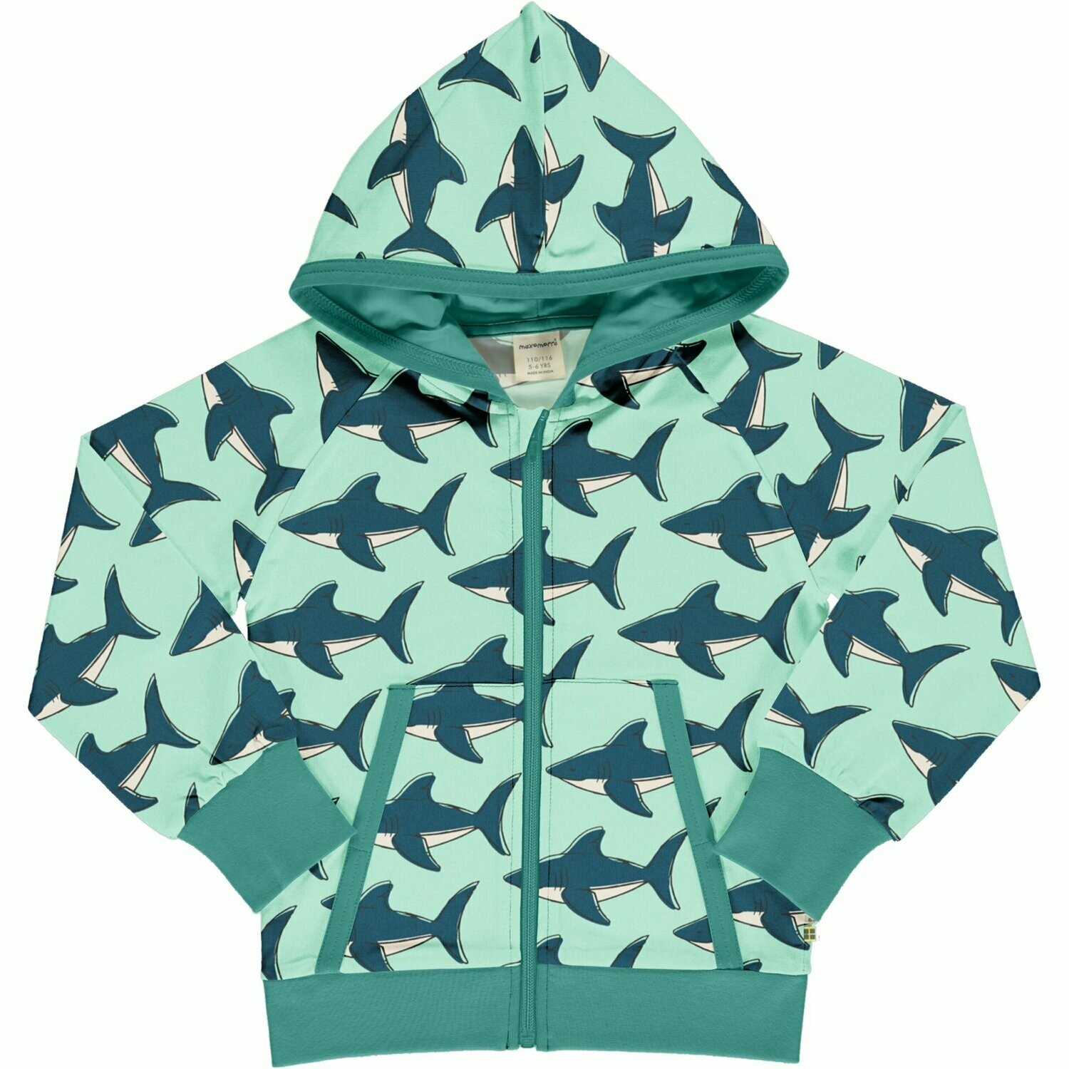 Maxomorra Cardigan Hood Sweat Shark *SALE*