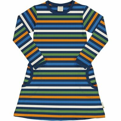 Maxomorra Dress LS Stripe Navy Maxomorra Dress LS Stripe Navy