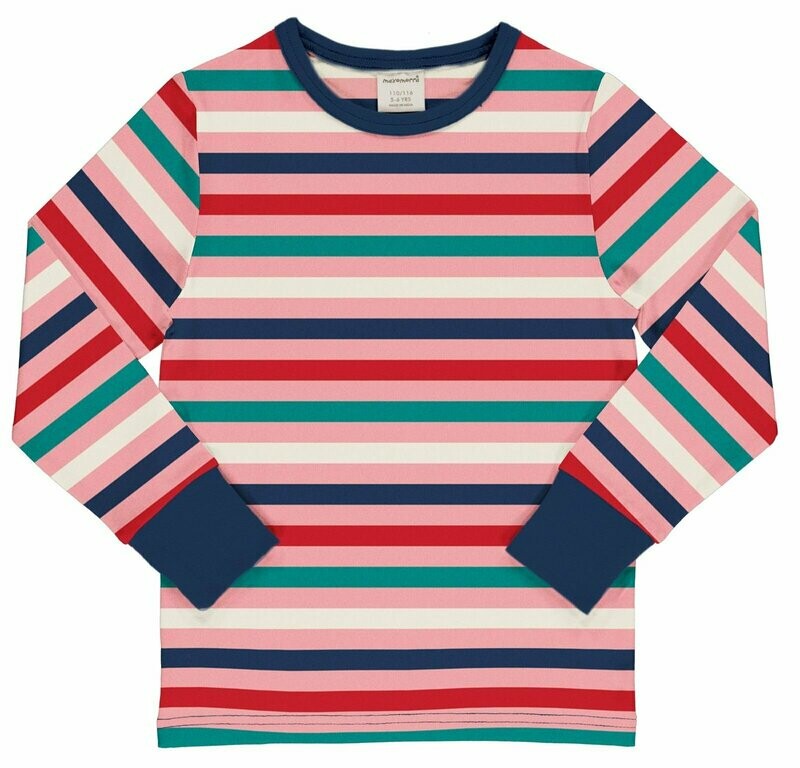 Maxomorra Shirt LS Stripe Blossom