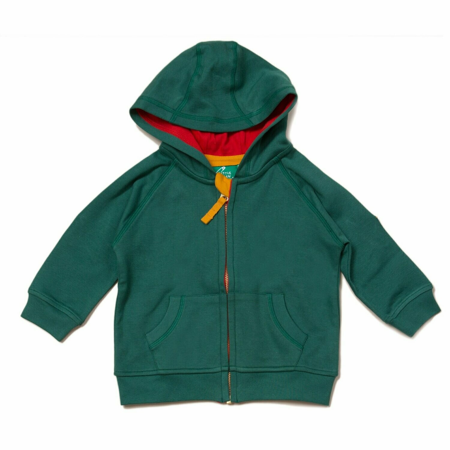 Little Green Radicals Sea Green Zip-Up Star Hoodie