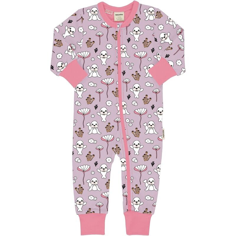 Meyadey by Maxomorra Rompersuit LS Coral & Seal *SALE*