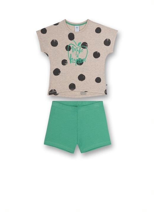 Sanetta Pyjama Short Black Dots/Apple Sanetta Pyjama Short Black Dots/Apple