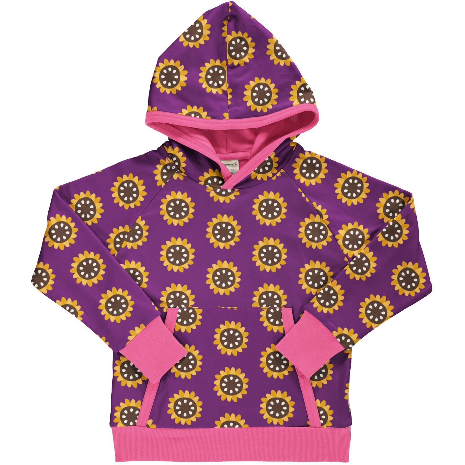Maxomorra Hoodie Lined Garden Sunflower Maxomorra Hoodie Lined Garden Sunflower