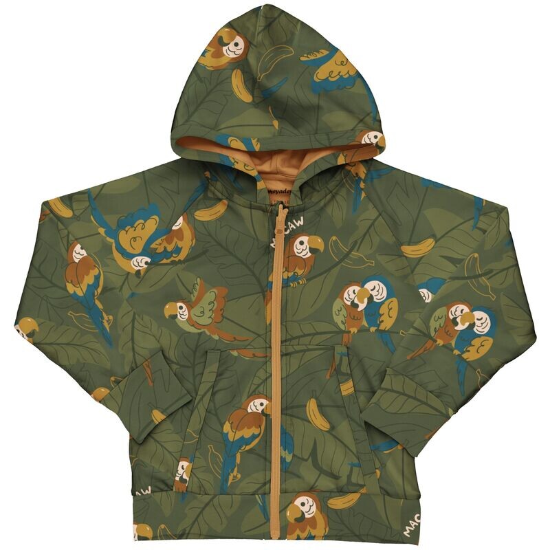 Meyadey by Maxomorra Cardigan Hood Lined Marvellous Macaw