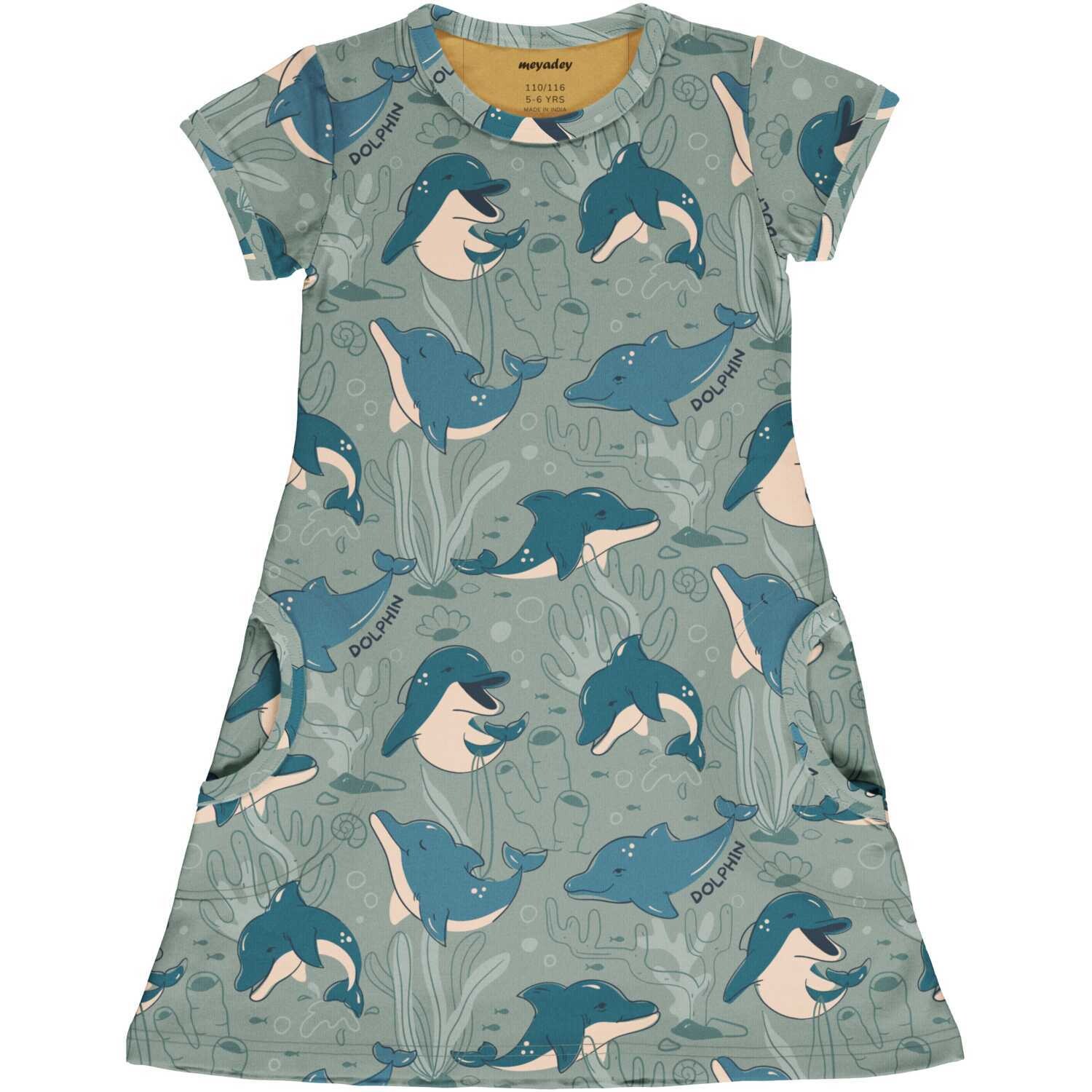 Meyadey by Maxomorra Dress SS Dashing Dolphin