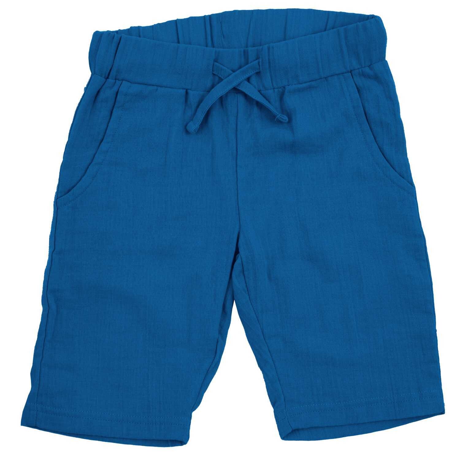 Maxomorra Shorts Knee Musselin Blue Maxomorra Shorts Knee Musselin Blue