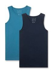 Sanetta Unterleibchen Doppelpack Black/Blue Sanetta Unterleibchen Doppelpack Black/Blue