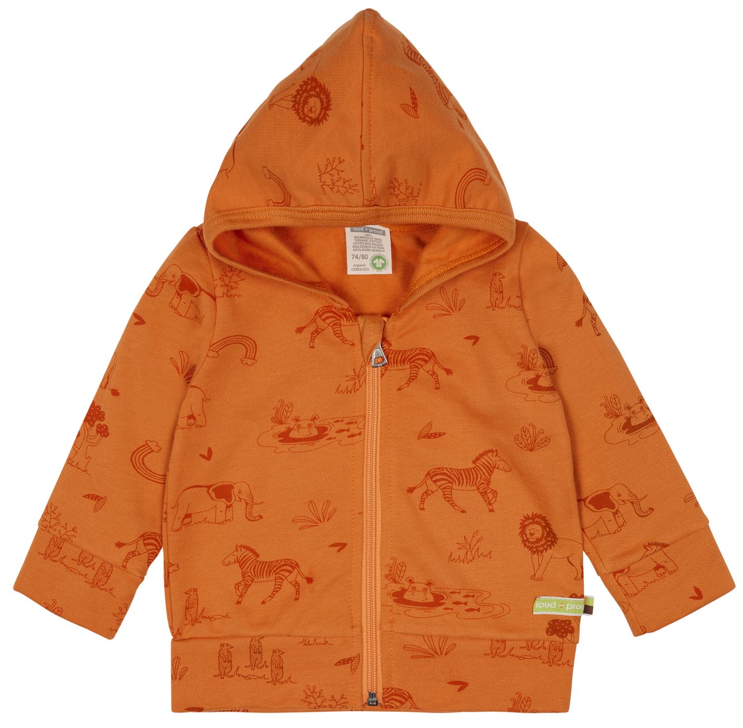 Loud + Proud Kapuzenjacke Carrot Loud + Proud Kapuzenjacke Carrot