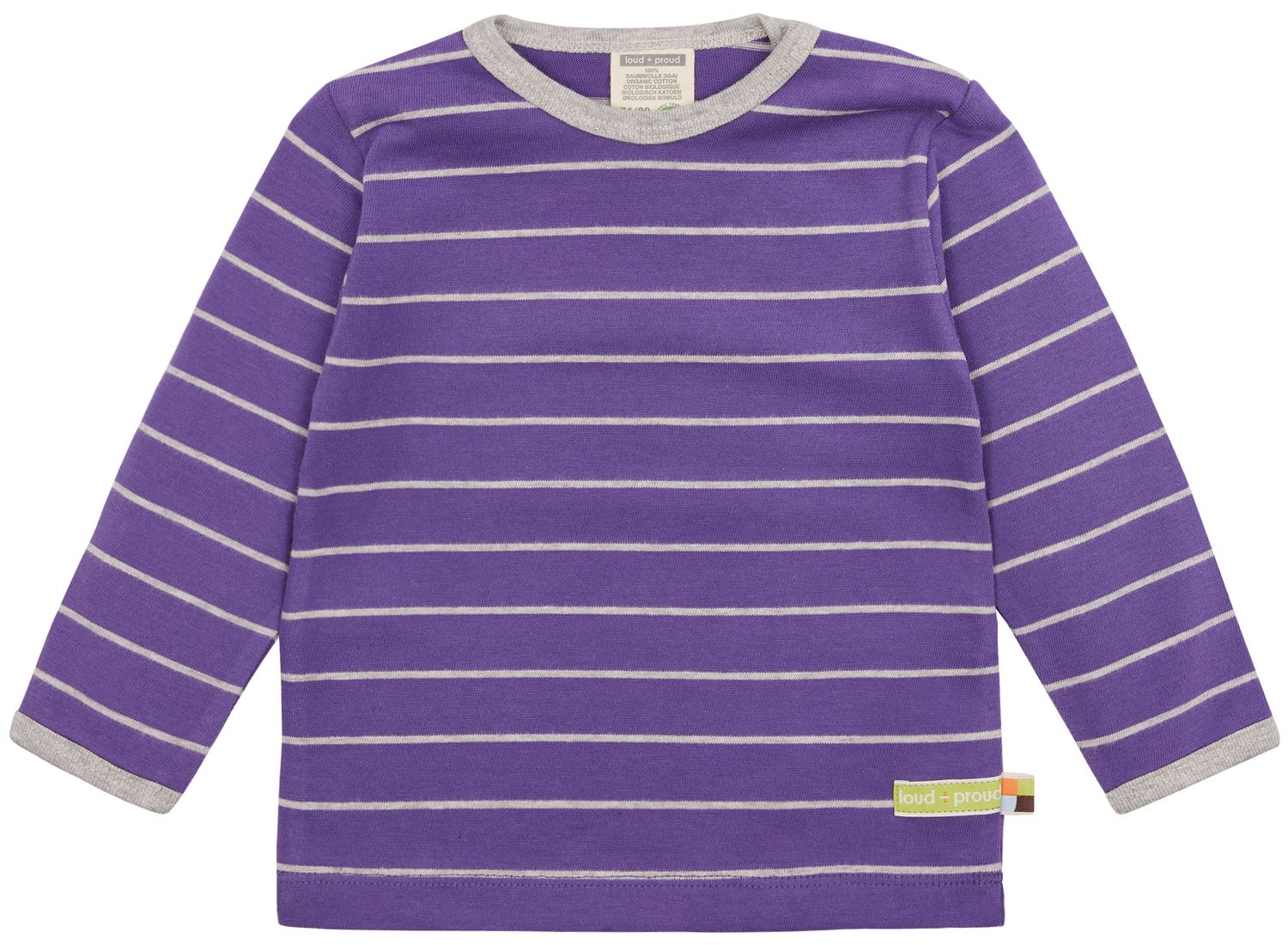 Loud + Proud Langarmshirt gestreift Violett