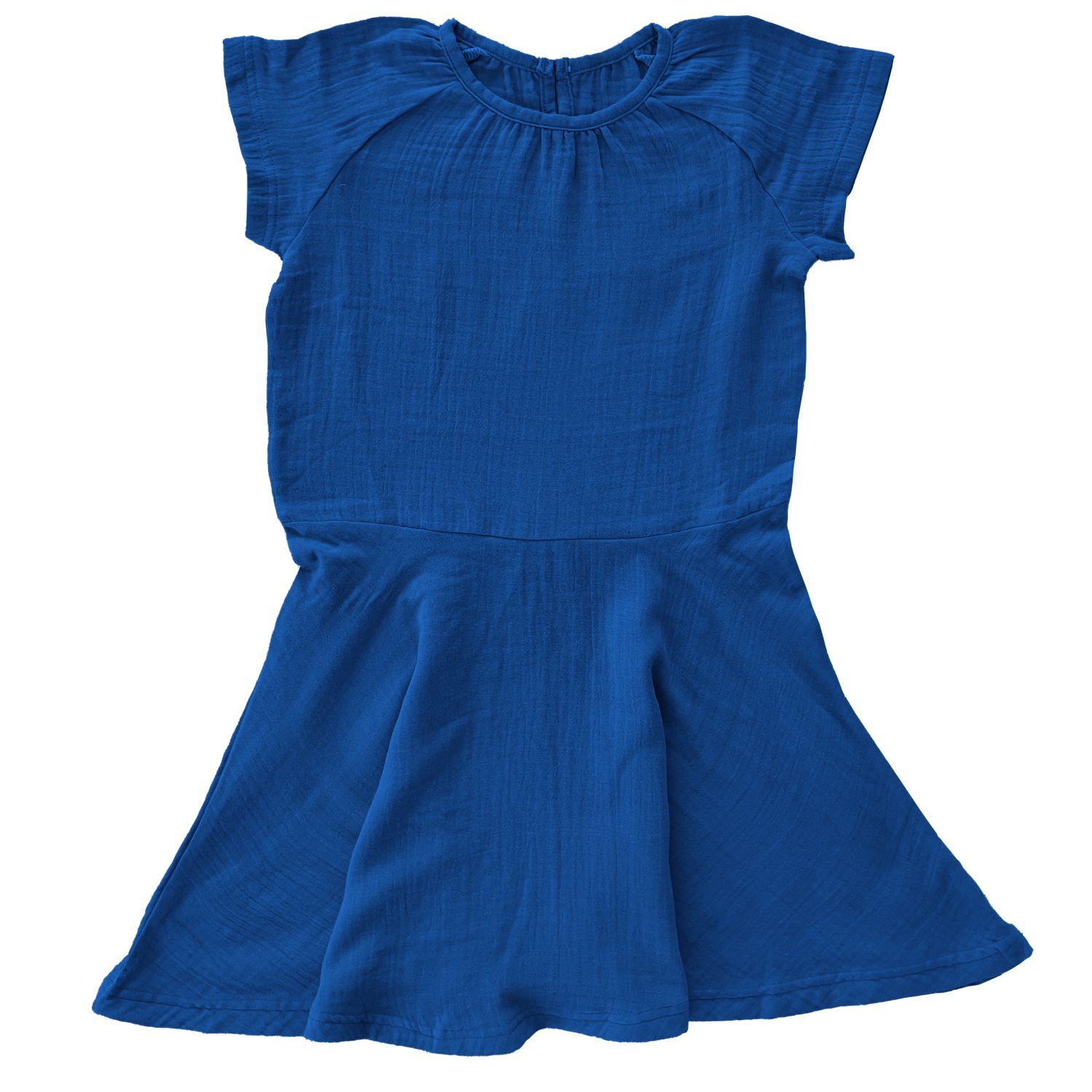 Maxomorra Dress Circle Musselin Solid Blue Maxomorra Dress Circle Musselin Solid Blue