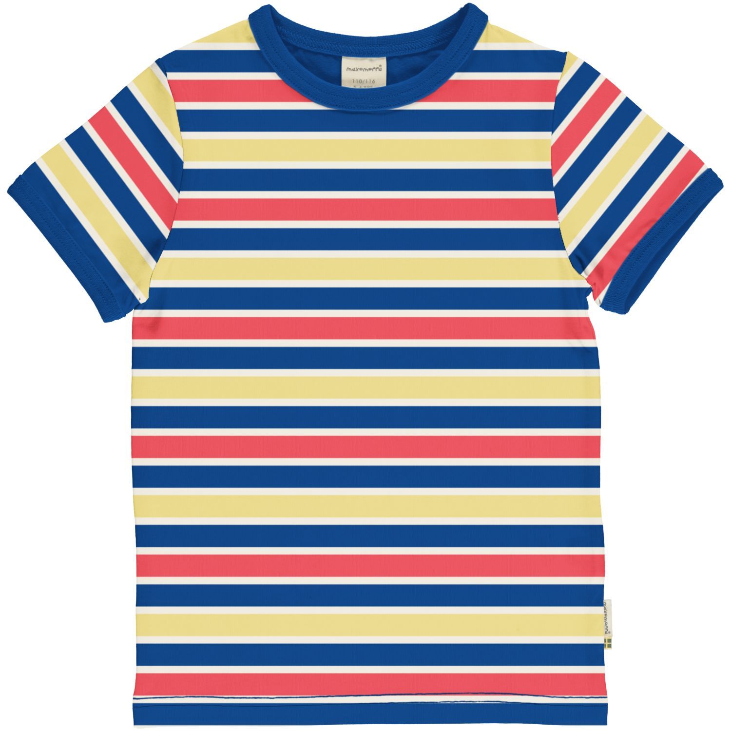 Maxomorra Top SS Stripes Mix Blue Maxomorra Top SS Stripes Mix Blue