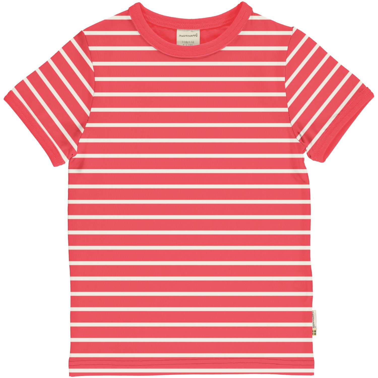 Maxomorra Top SS Stripes Light Red/Orange Maxomorra Top SS Stripes Light Red/Orange