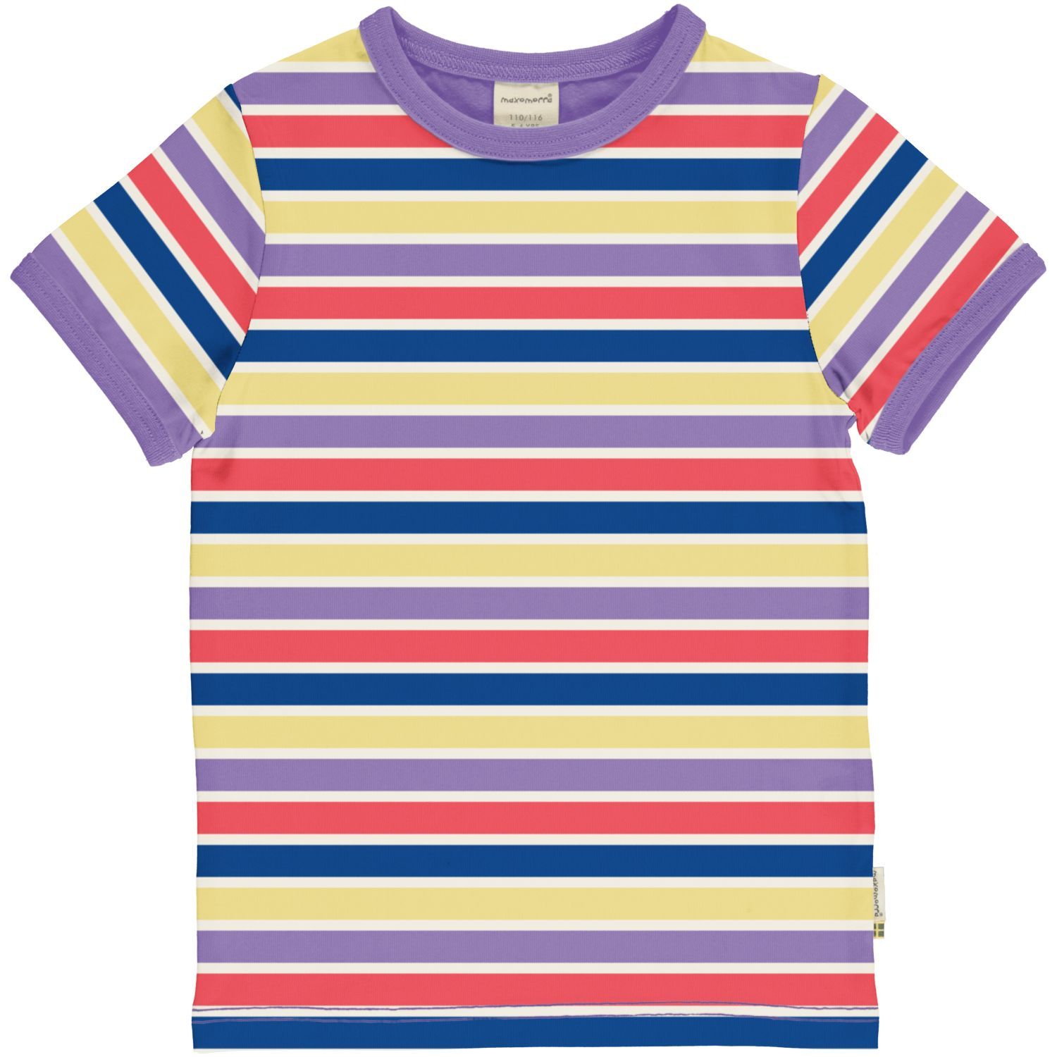 Maxomorra Top SS Stripes Mix Purple Maxomorra Top SS Stripes Mix Purple