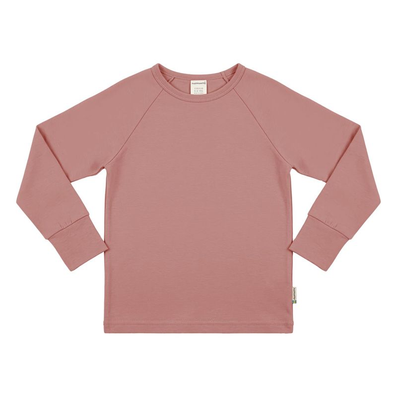 Maxomorra Top LS Raglan Solid Altrosa