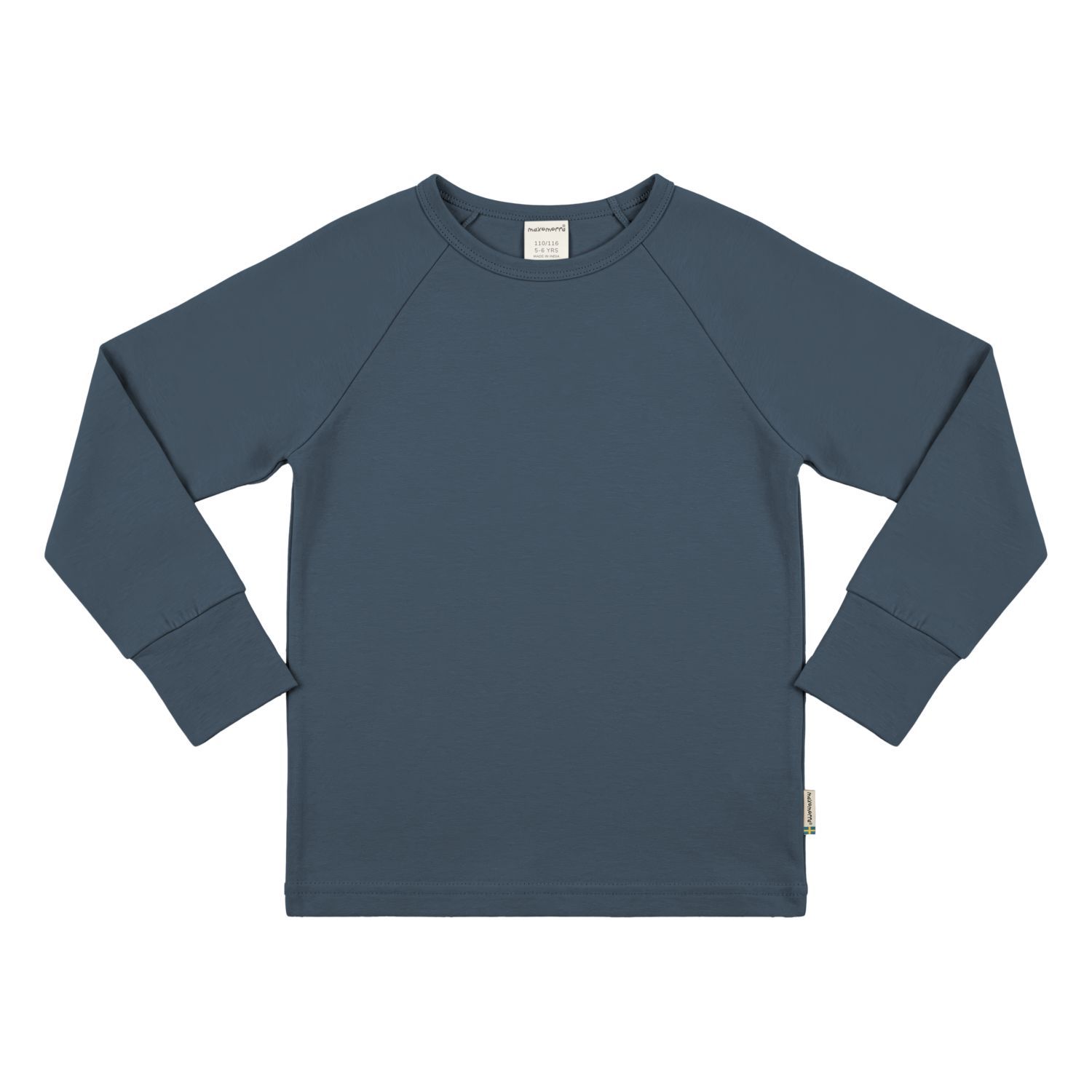Maxomorra Top LS Raglan Solid Blau Maxomorra Top LS Raglan Solid Blau