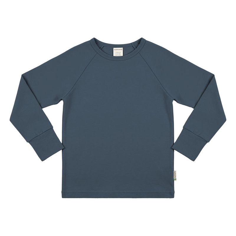 Maxomorra Top LS Raglan Solid Blau