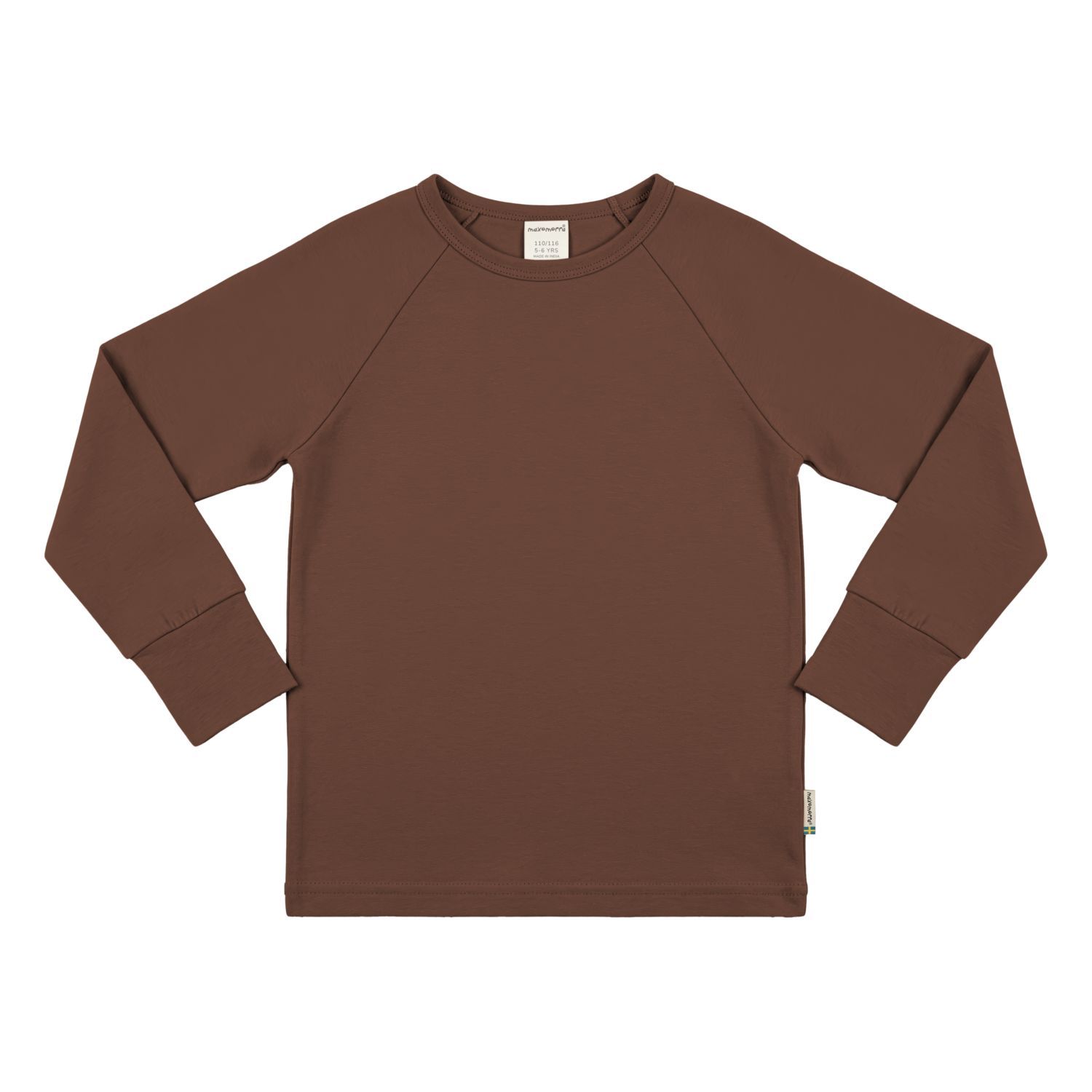 Maxomorra Top LS Raglan Solid Braun Maxomorra Top LS Raglan Solid Braun