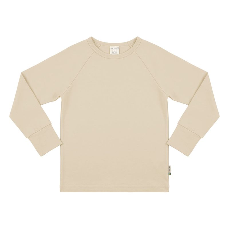 Maxomorra Top LS Raglan Solid Creme