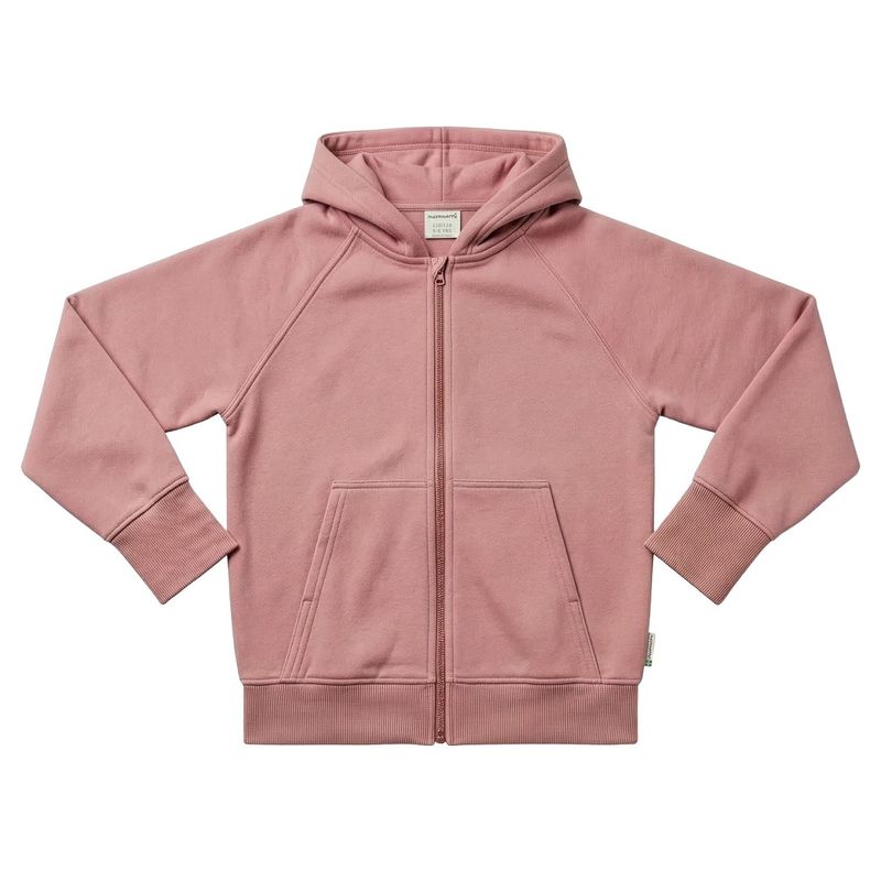 Maxomorra Hoodie Zipper Sweat Solid Altrosa