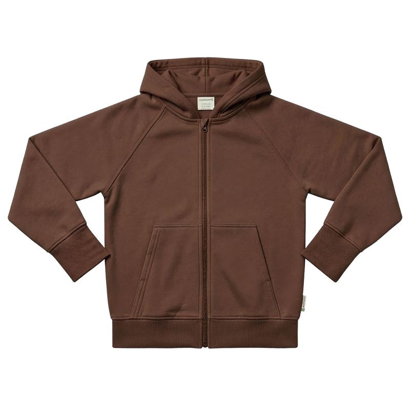 Maxomorra Hoodie Zipper Sweat Solid Braun