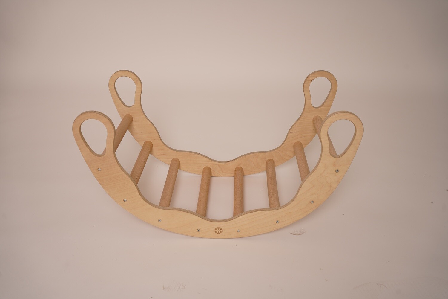 Rocker Rainbow - Dondolo Montessori in Legno, Rampa: Senza Rampa, Versione: Tutto Legno, Tipologia: Con Pioli
