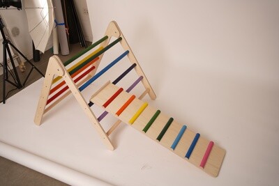 Triangolo Pikler Richiudibile Tutto Legno, Struttura rampicante per bambini piccoli, Pikler triangle