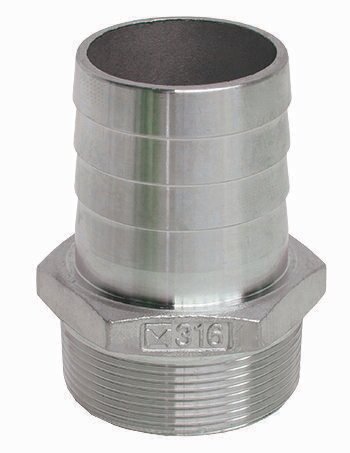Hose connector 2"/52mm (SS316)
