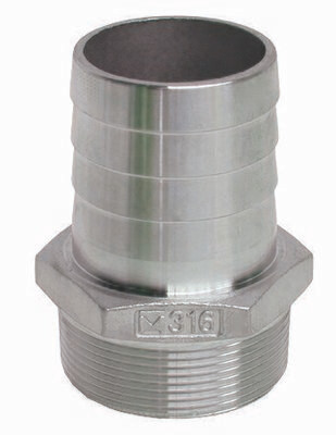 Hose connector 2"/52mm (SS316)