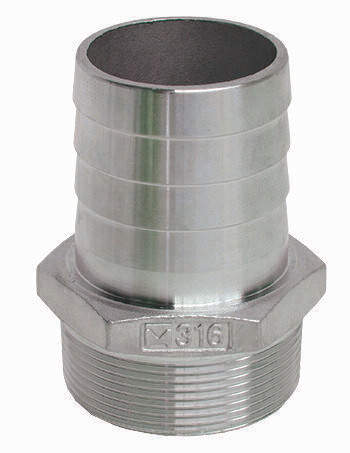 Hose connector 2"/52mm (SS316)