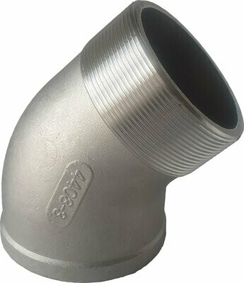 Elbow 45 degrees 2 Elbow 45 degrees 2"BSP M/F (SS316)