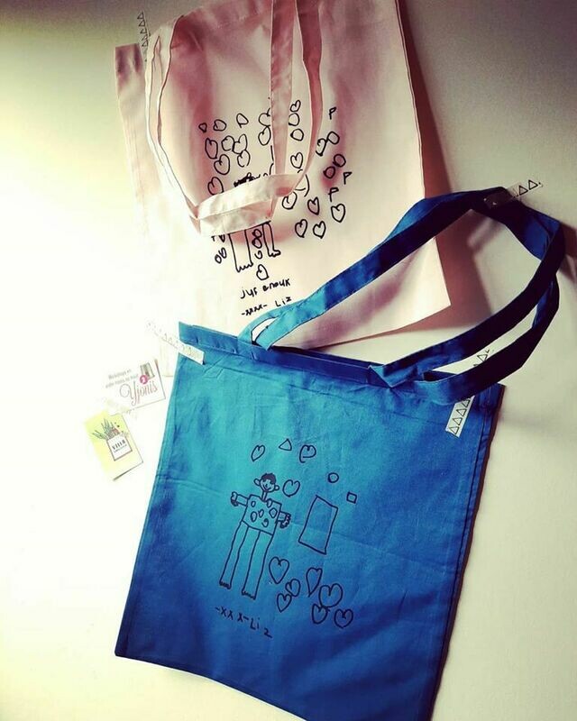 Gepersonaliseerde katoenen tas.