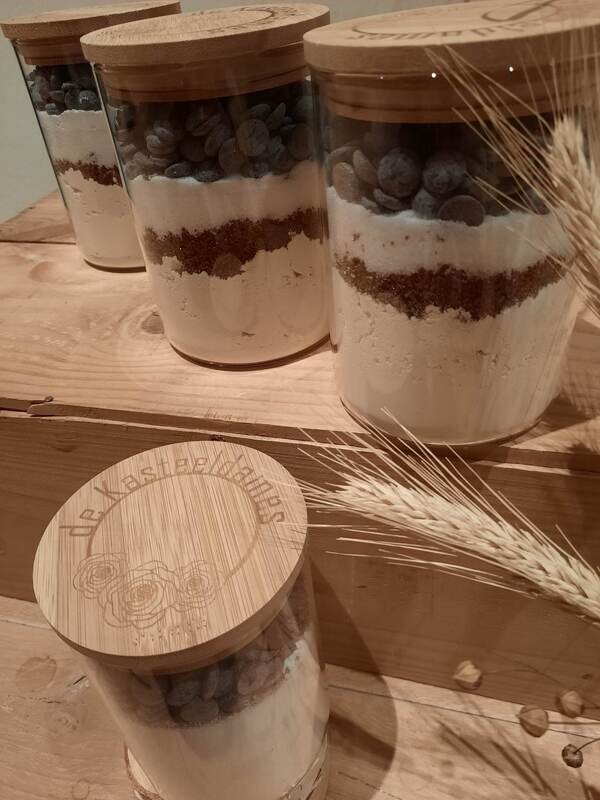 Glazen pot met bedrukking of gravure
