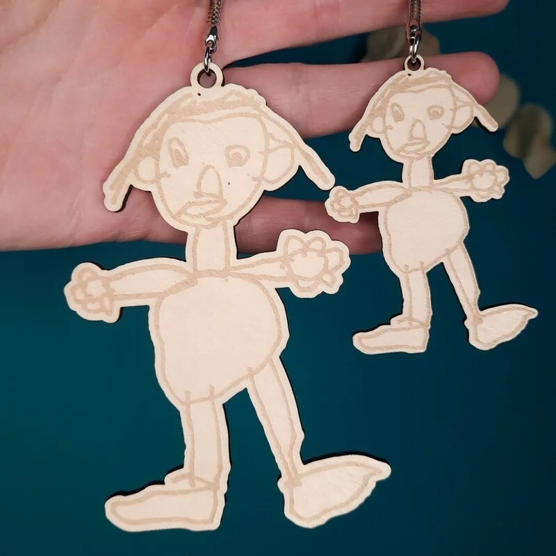 Houten sleutelhanger