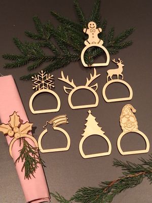 Kerstdecoratie in hout