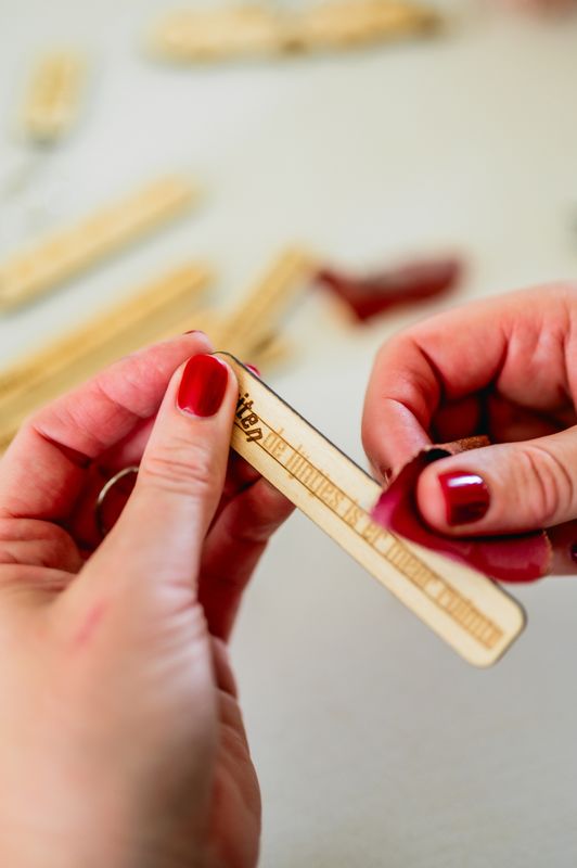 Houten sleutelhanger