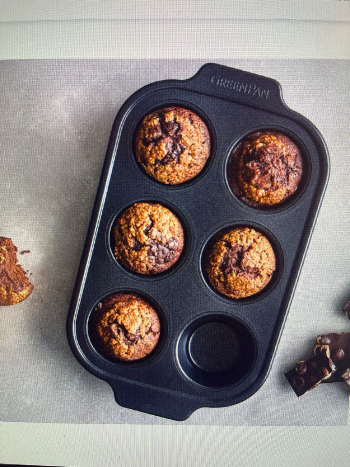 Greenpan muffin pan 33x20cm 6pc