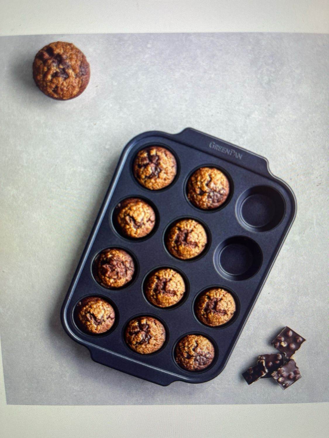 Greenpan 12pc muffin pan 40x28cm