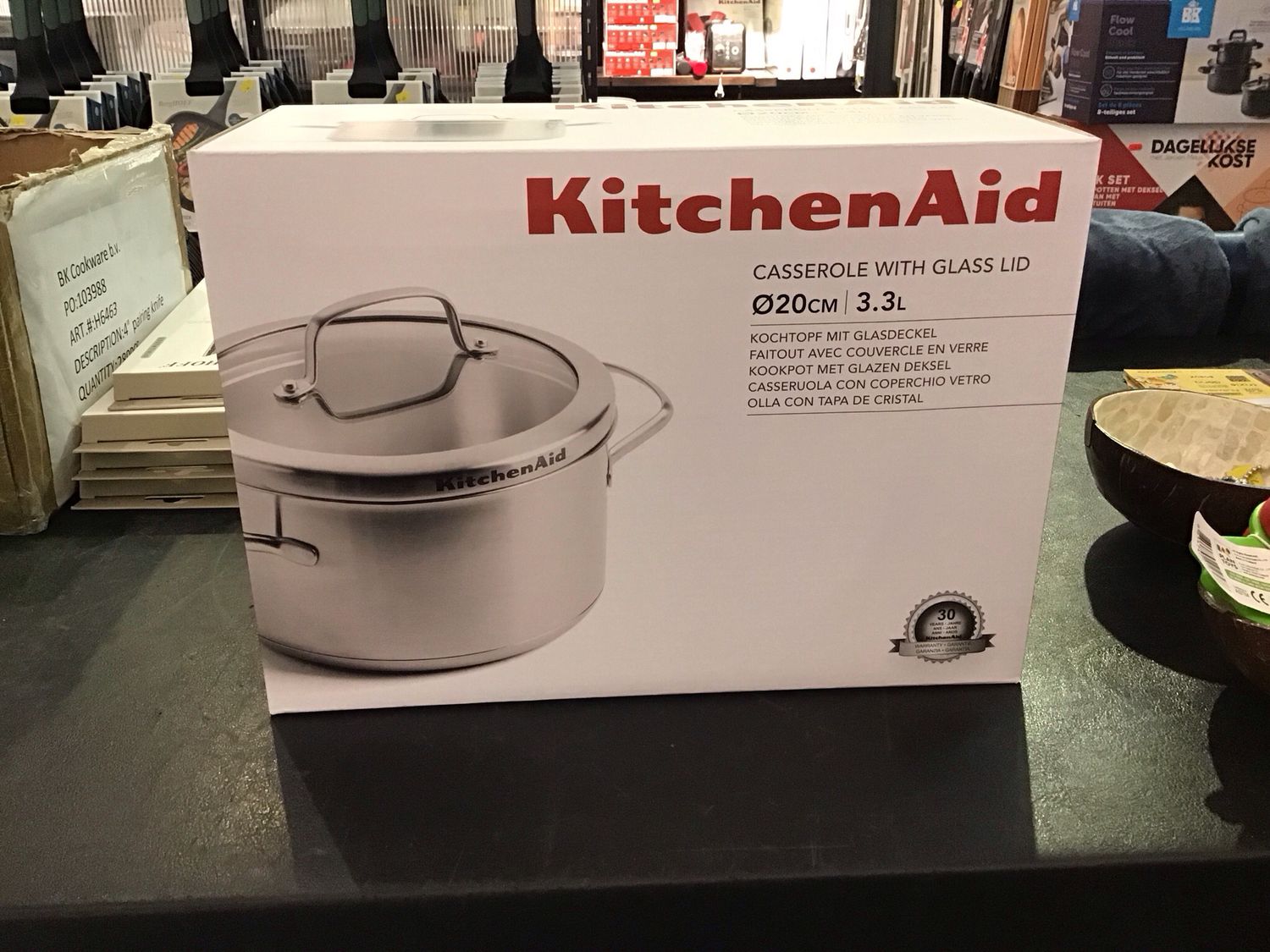 Kitchenaid Casserole with glass lid 20cm 3.3L