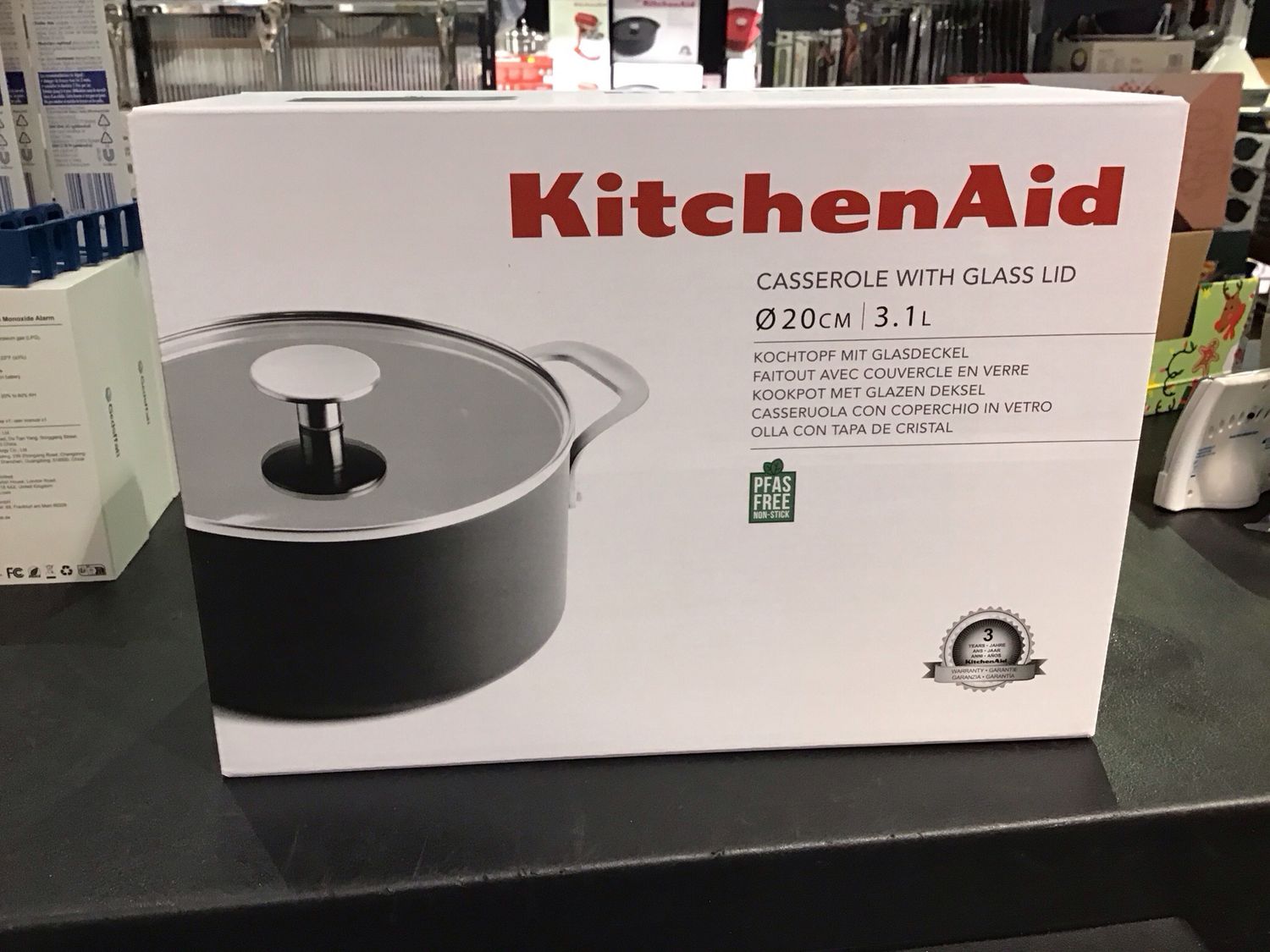 Kitchenaid ceramic casserole with glass lid 20cm 3,1L